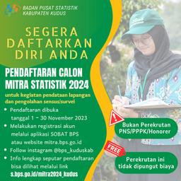 PENGUMUMAN REKRUTMEN CALON PETUGAS SENSUS/SURVEI BPS KABUPATEN KUDUS