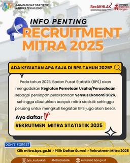 Info Rekrutmen Mitra 2025 BPS Kabupaten Kudus